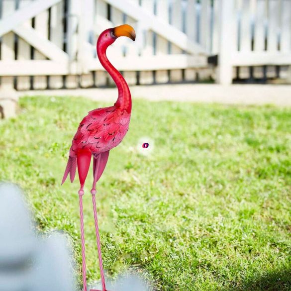 Kerti figura flamingó fém 65 cm
