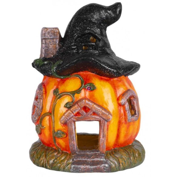 XL Halloweeni Töklámpás ház kalappal 30 cm