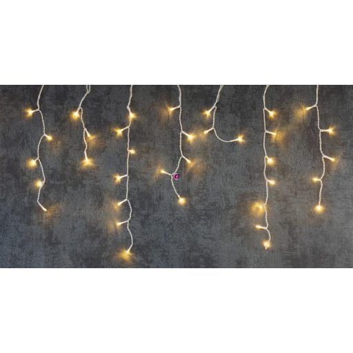 Deconline Kültéri LED-es jégcsap fényfüzér 360 LED 10 m melegfehér, időzítő