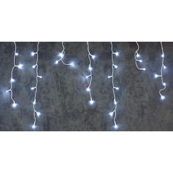 Deconline Kültéri LED-es jégcsap fényfüggöny 480 LED 12 m hidegfehér, IP44, Timer
