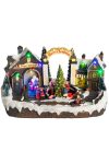 XL Luxury Karácsonyi Dioráma "Santa's Workshop", animált 33,5 cm