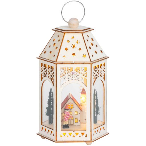 Fa Karácsonyi Lámpás LED világítással, elemes 30 cm