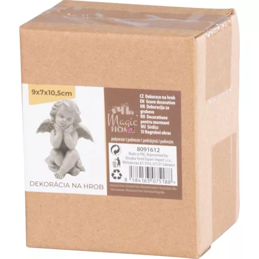 Angyalka szívvel sírdísz 10 cm