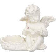 Angyal figura mécsestartóval ülő 11,5 cm