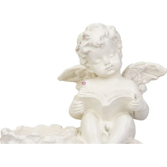 Angyal figura mécsestartóval ülő 11,5 cm