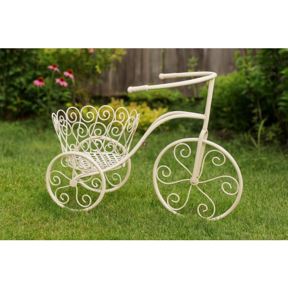 Kerti Ültethető láda, vintage tricikli design, 48 cm