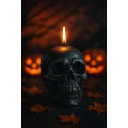 Halloweeni koponya formájú gyertya 6 cm