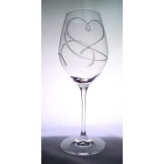   Kristály pohár swarovski dísszel bor 470ml átlátszó 2 db-os Luxury