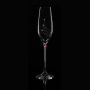   Kristály pohár swarovski dísszel pezsgő 210ml átlátszó 6 db-os Luxury