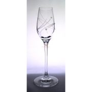   Kristály pohár swarovski dísszel pálinka 95ml átlátszó 2 db-os