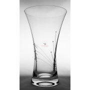 Üveg váza swarovski dísszel 250mm átlátszó