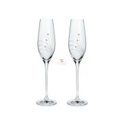   Kristály pohár swarovski dísszel pezsgő 210ml átlátszó 2 db-os Premium