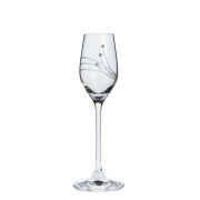   Üveg pohár swarovski dísszel pálinka 95ml átlátszó 2 db-os szett