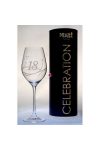 Üveg pohár swarovski dísszel bor 360ml Celebration 18yr