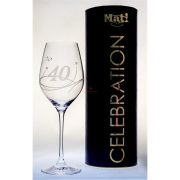   Kristály pohár swarovski dísszel bor 360ml Celebration 40yr