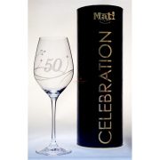   Kristály pohár swarovski dísszel bor 360ml Celebration 50yr