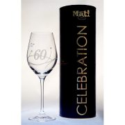   Kristály pohár swarovski dísszel bor 360ml Celebration 60yr