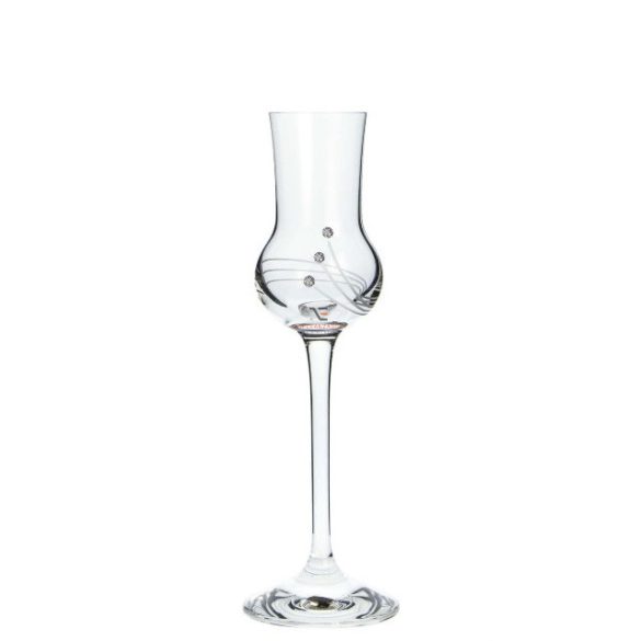 Kristály pohár swarovski dísszel Grappa 70ml 6 db-os