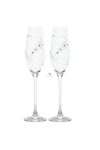 Kristály pohár swarovski dísszel pezsgő 210ml átlátszó"wedding set" 2 db-os