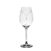   Kristály pohár swarovski dísszel bor 360ml átlátszó 6 db-os
