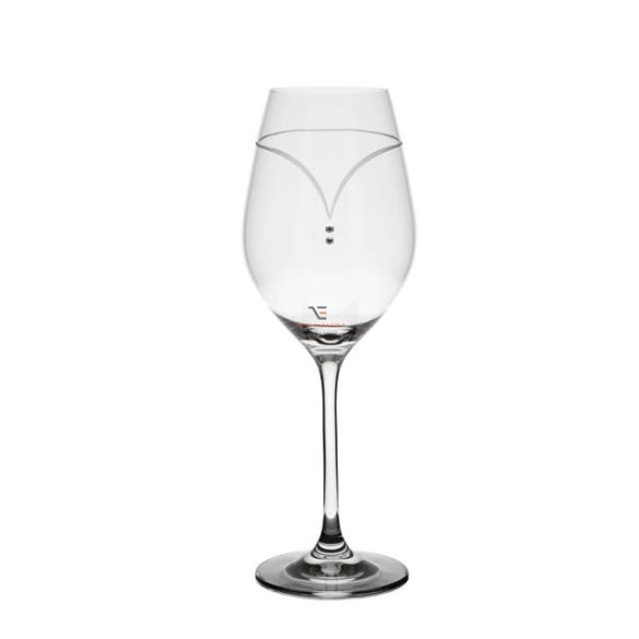 Kristály pohár swarovski dísszel bor 360ml átlátszó 6 db-os