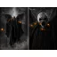 XL 90 cm Akasztható Halloweeni figura "sikoly" led világítással fekete