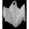 Interaktív Állványos Halloween szellem, fehér  120 cm, hanggal, világítással