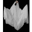 Interaktív Állványos Halloween szellem, fehér  120 cm, hanggal, világítással