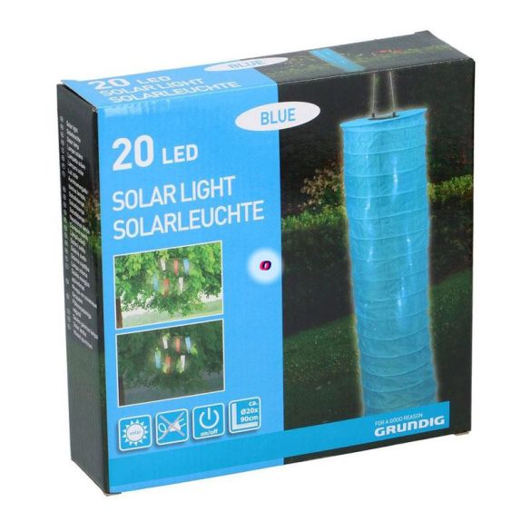 XL Grundig Napelemes lampion 3 színben  LED - 90 cm felakasztható