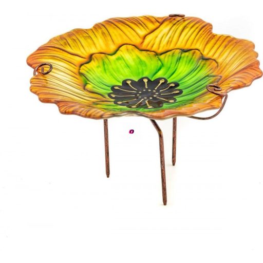 Madáritató madárfürdő Üveg, fém 3 féle választható kivitelben 70 cm