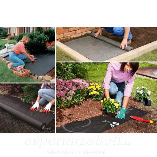 Geotextilia takaró szövet anyag gyomok és dudva ellen Kinzo Garden