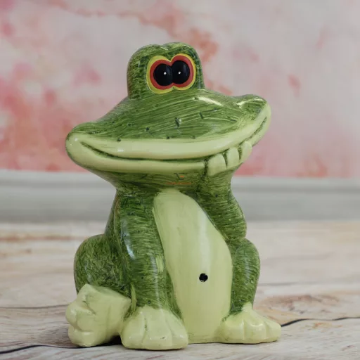 Kerti figura Szenzoros béka 24 cm 3 féle választható kivitel