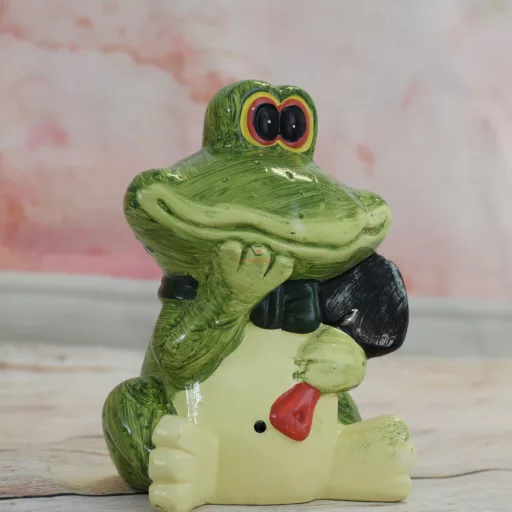 Kerti figura Szenzoros béka 24 cm 3 féle választható kivitel