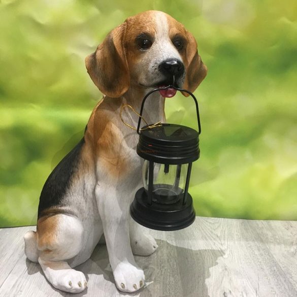 XL Napelemes lámpa kutya beagle lámpással 47cm
