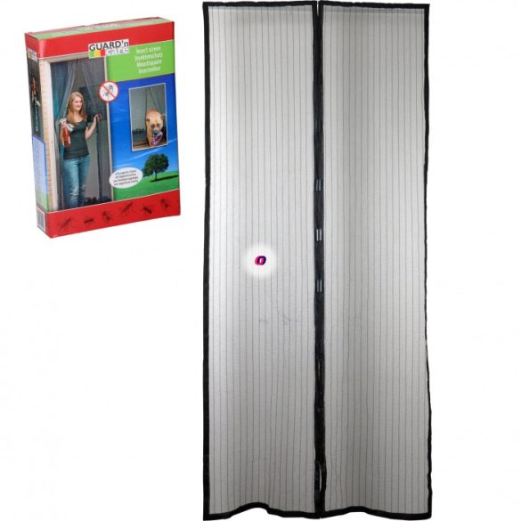 Mágneses Szúnyogháló függöny ajtóra fekete 100x220 cm