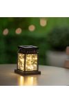 Napelemes lámpás melegfehér LED, 12,5 cm