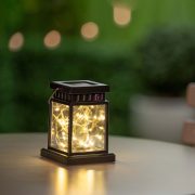 Napelemes lámpás melegfehér LED, 12,5 cm