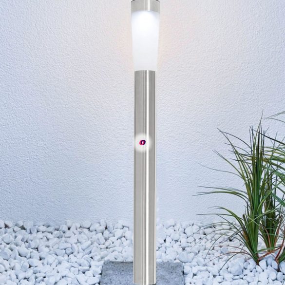 Grundig XL Napelemes oszlop lámpa Iezüst inox 90 cm PowerLED