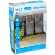   Grundig Napelemes lámpa szett 3 db-os Square Inox 40 cm PowerLED