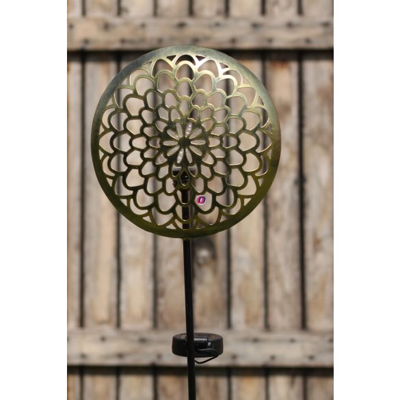Prémium napelemes virág lámpa fém 80 cm vintage
