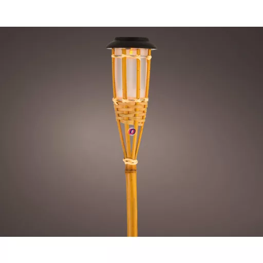 Prémium lobogó láng effektes napelemes bambusz fáklya 54 cm