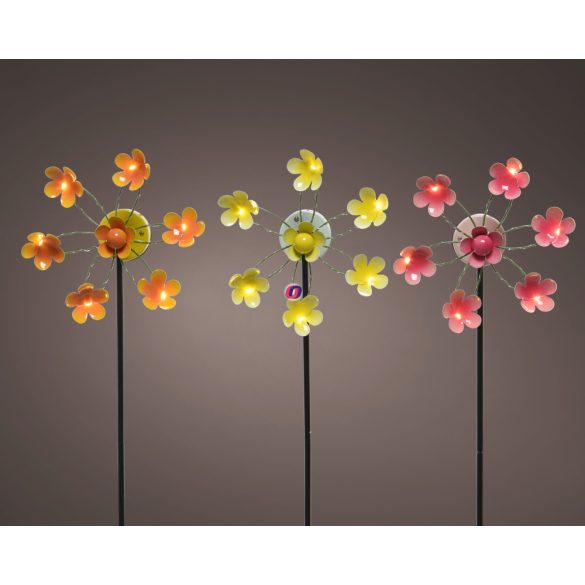 XL Luxury napelemes lámpa, Szélforgó virágok 3 féle szín 87 cm