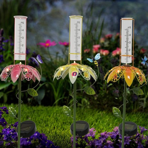 XL Luxury napelmes virág lámpa esőmérővel 85 cm 3 választható szín