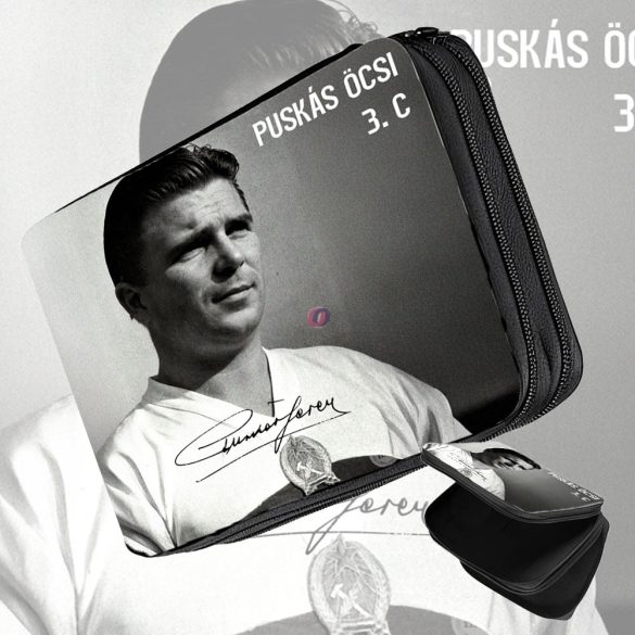 Puskás emeletes tolltartó, személyre szabható névvel 2025