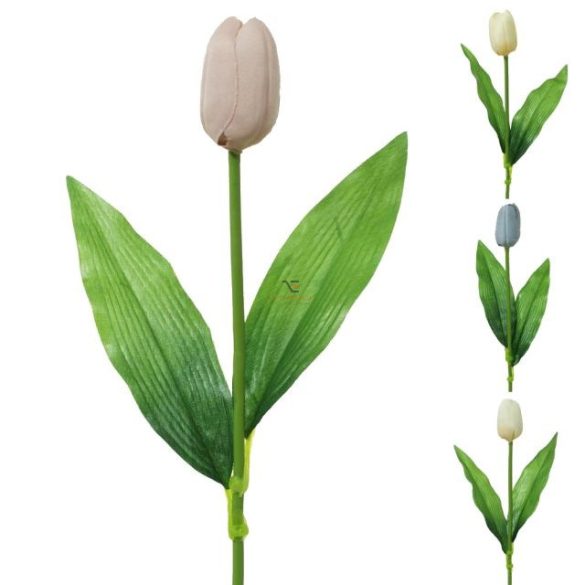 Selyemvirág tulipán 40cm színes 4 féle - 9200018