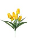 Selyemvirág tulipán csokor 40cm sárga