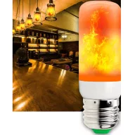   Fáklyaláng effektes LED izzó, lobogó láng effekt E27, 6W