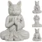 Kültéri meditáló macska figura 40 cm 3 féle választható kivitelben