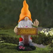 Kerti Törpe, Go Away táblával 30 cm Deconline Garden