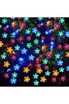 Kültéri fényfüzér cseresznyefa virág 10LED elemes színes, időzítővel Sakura